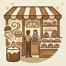 Egy nyüzsgő olasz cukrászdába