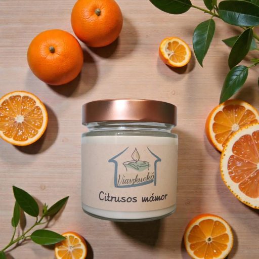Citrusos mámor - illatgyertya - 165 gramm